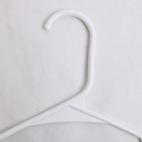 Lot of 10 White Tubular Plastic Standard Size Notched Hangers