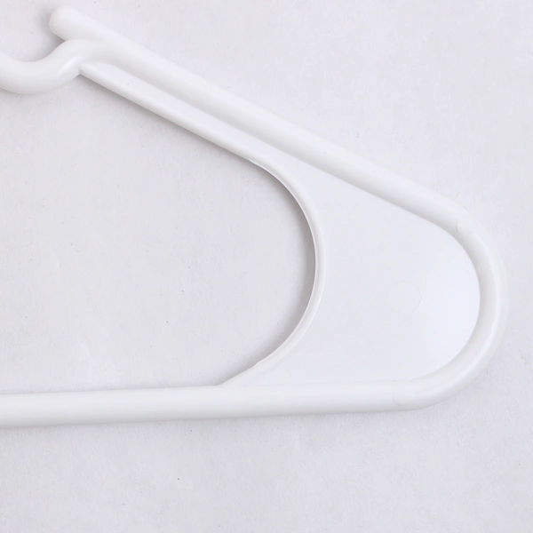 Lot of 10 White Tubular Plastic Standard Size Notched Hangers