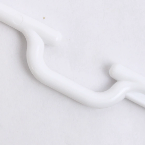 Lot of 10 White Tubular Plastic Standard Size Notched Hangers
