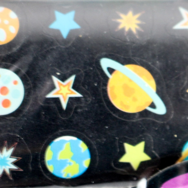 Sticker Value Pack: Over 100 Pcs, Includes 9 Sticker Rolls Space & Alien Themed