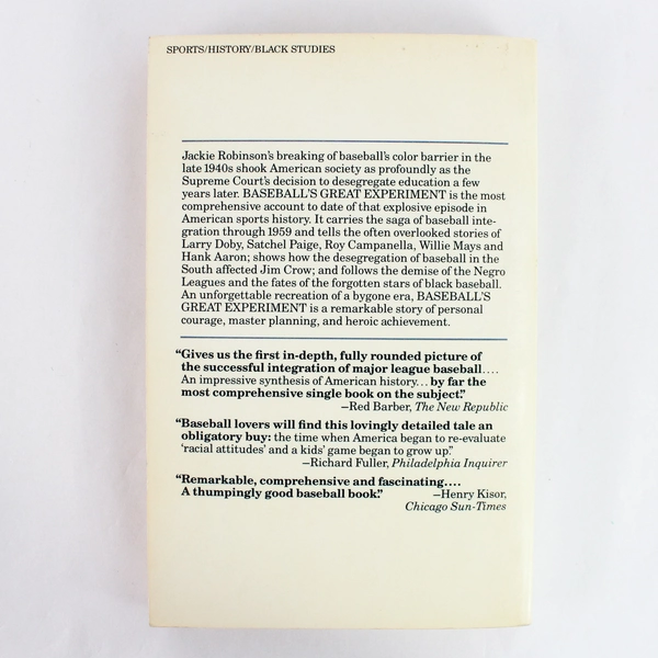 Baseball's Great Experiment Jackie Robinson and His Legacy Jules Tygiel 1984 PB