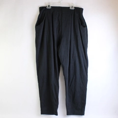 My Boyfriend Black Pants Pockets Women's 2XL Elastic Waist Pleated Front