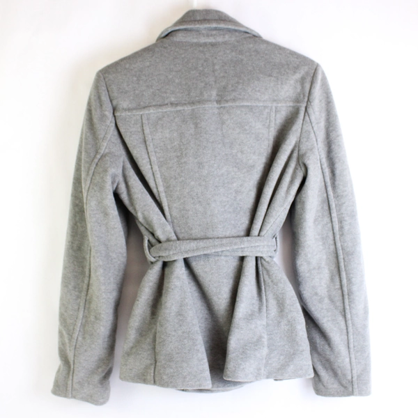 Old Navy Gray Fleece Peacoat Coat Button Closure Women's Size M