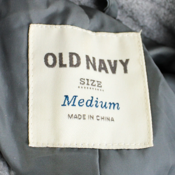 Old Navy Gray Fleece Peacoat Coat Button Closure Women's Size M