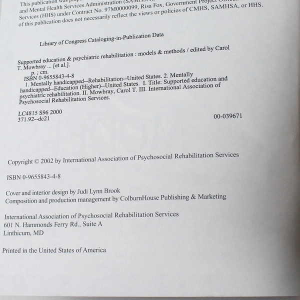 Models And Methods Supported Education Mowbray Brown Norman Soydan 2002 PB