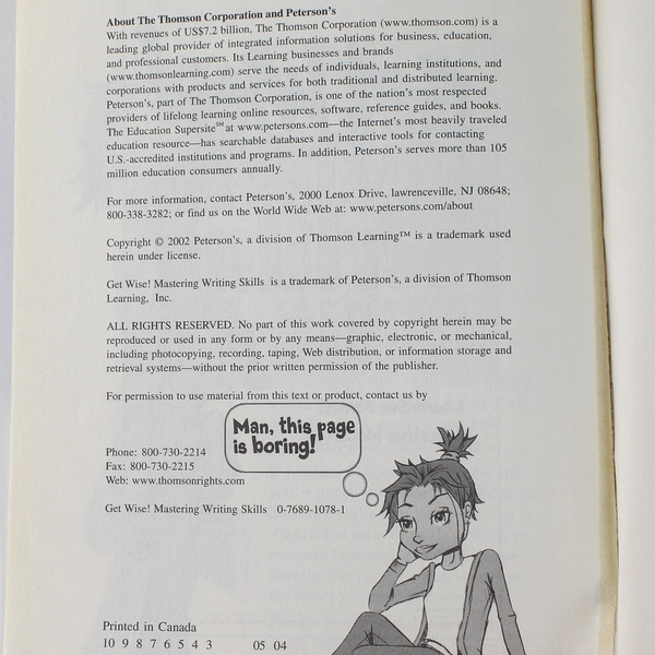 Get Wise Mastering Writing Skills Peterson's Magazine Staff 2002 Paperback