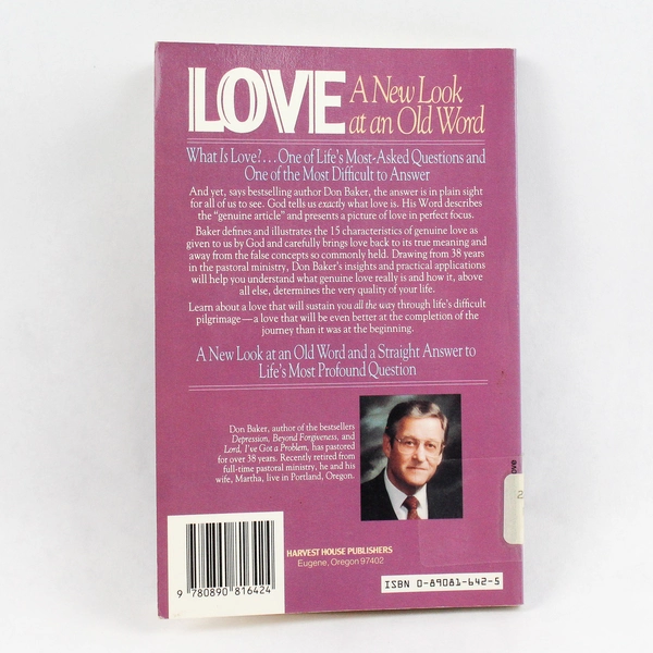 Love A New Look at an Old Word by Don Baker 1988 Ex-Library Paperback