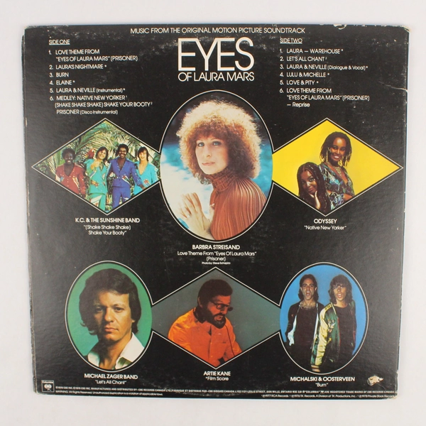 Eyes Of Laura Mars Soundtrack 12" Vinyl 1978 LP Columbia Stereo