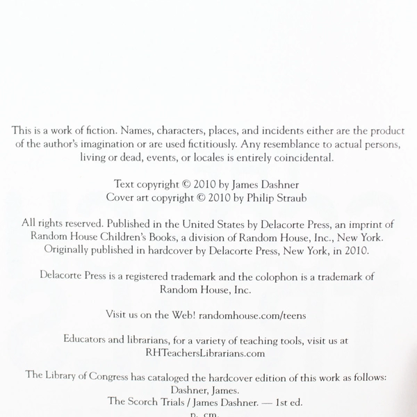 The Scorch Trials by James Dashner - Maze Runner Book Two - Good Condition PB