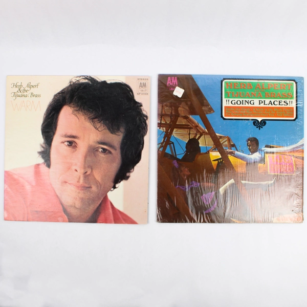 Lot of 2 VTG 12" Vinyl Record Album, Herb Alpert Tijuana Brass Warm Going Places