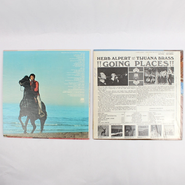 Lot of 2 VTG 12" Vinyl Record Album, Herb Alpert Tijuana Brass Warm Going Places
