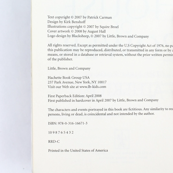 Atherion: The House of Power by Patrick Carman 2008 Paperback - Good Condition