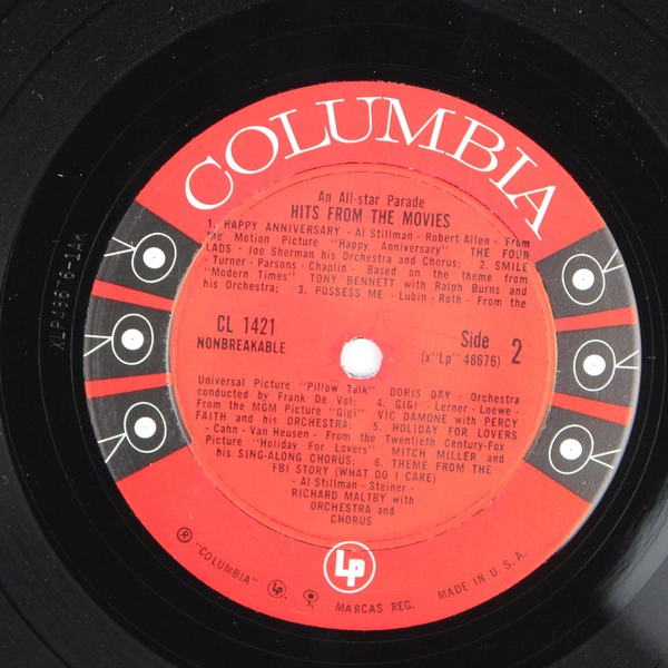 Hits From The Movies Vinyl LP Record Album Bing Crosby, Doris Day, Percy Faith