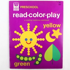 Whitman Happy Helper Preschool Read Color Play Reading Workbook 1971