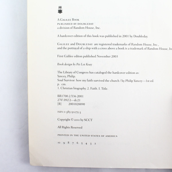 Soul Survivor by Philip Yancey 2003 Paperback Good Condition with Writing