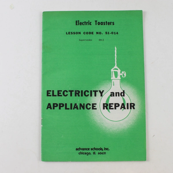 Electric Toasters 51-014 Electricity and Appliance Repair 1962 Paperback