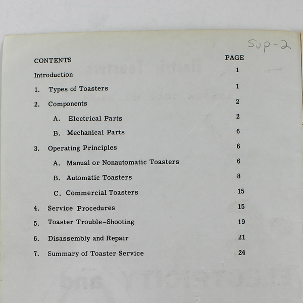 Electric Toasters 51-014 Electricity and Appliance Repair 1962 Paperback