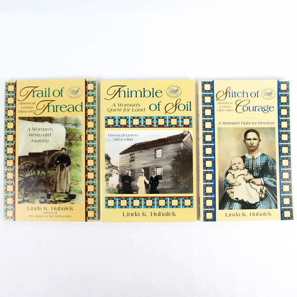Set of 3 Trail of Thread Series by Linda K. Hubalek Historic Fiction Paperbacks