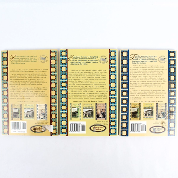 Set of 3 Trail of Thread Series by Linda K. Hubalek Historic Fiction Paperbacks