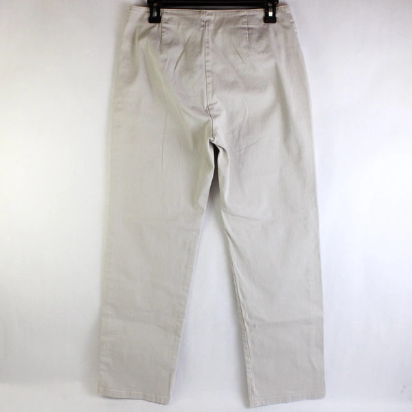 Dockers Cream Cropped Pants Women's Size 8 Medium Cotton Stretch Mid Rise