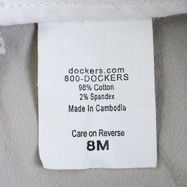 Dockers Cream Cropped Pants Women's Size 8 Medium Cotton Stretch Mid Rise