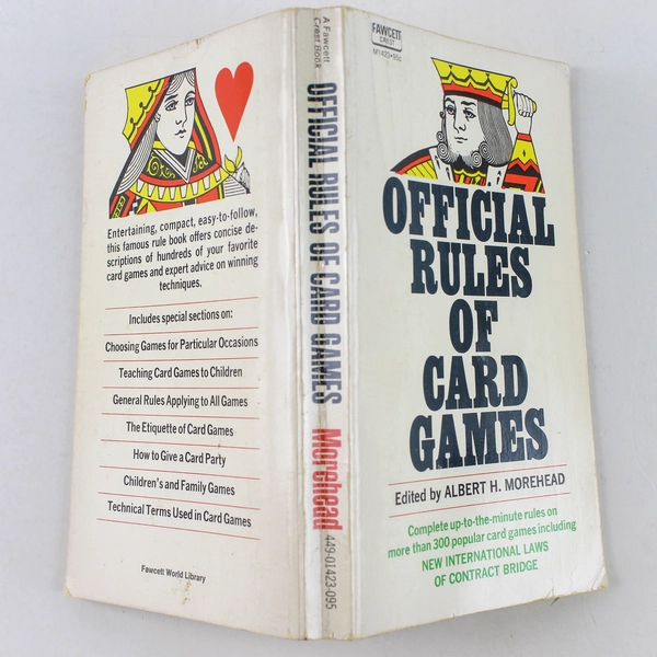 Official Rules Of Card Games Albert H. Morehead 1968 Paperback