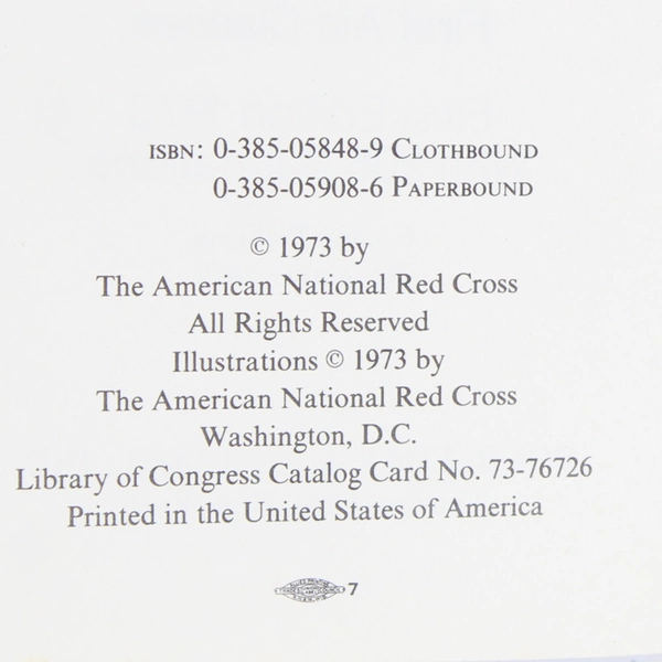 Standard First Aid & Personal Safety American National Red Cross 1973
