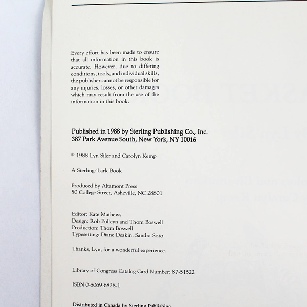 The Basket Book by Lyn Siler 1988 - Craft Beautiful Baskets, Pre-owned