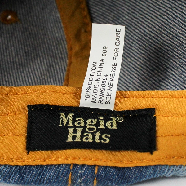 Magid Hats Women's Bedazzled Cotton Denim Baseball Cap Hat
