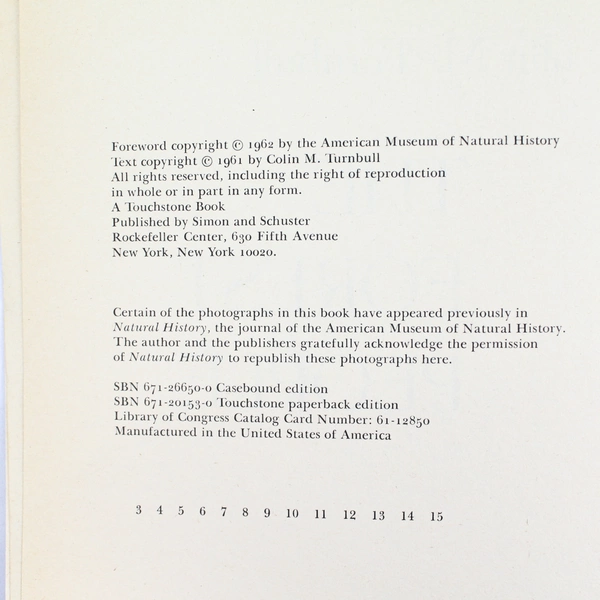 The Forest People by Colin M. Turnbull 1962 Paperback - Rare Study of Pygmies