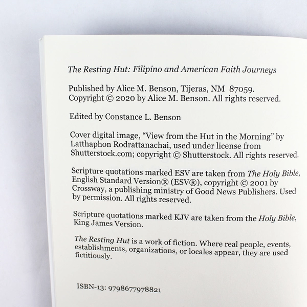 The Resting Hut by Alice M. Benson 2020 Paperback - Filipino & American Faith