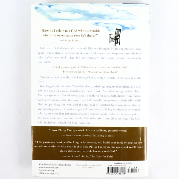 Reaching for the Invisible God by Philip Yancey 2000 Good Condition