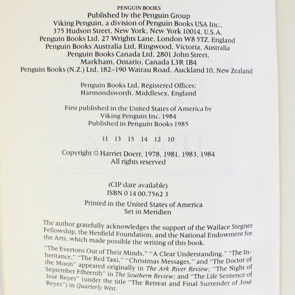 Stones for Ibarra: National Book Award Winner By Harriet Doerr 1985 Paperback