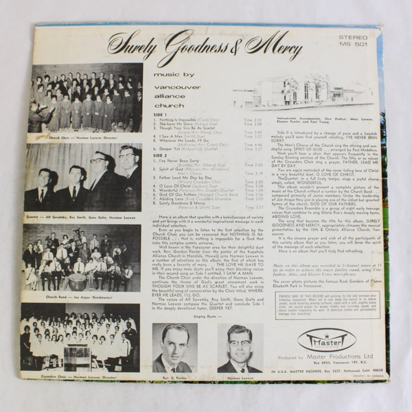 Surely Goodness & Mercy Vancouver Alliance Church Gospel