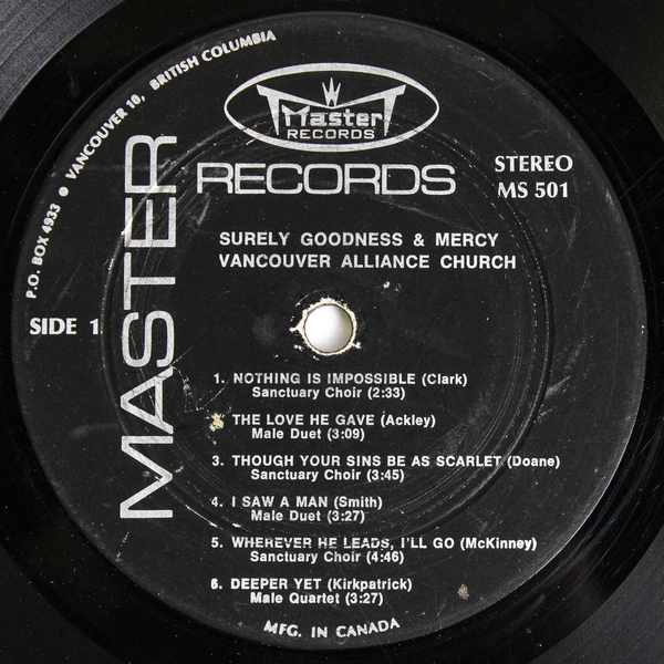 Surely Goodness & Mercy Vancouver Alliance Church Gospel