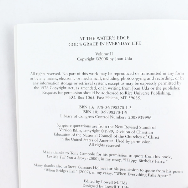 At the Water's Edge II: God's Grace in Everyday Life by Joan A. Uda 2008
