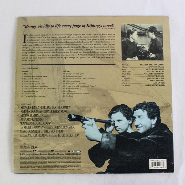 Captains Courageous Laserdisc 1992 Print Black and White