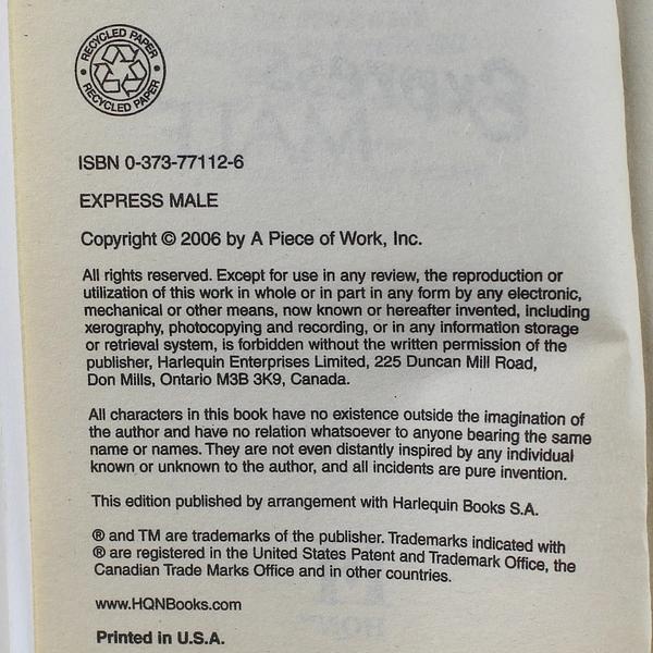 Express Male by Elizabeth Bevarly 2006 Paperback