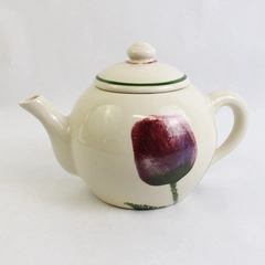 Hartstone Ceramic Teapot with Lid Tulip Flower Pattern 6 Cup Capacity