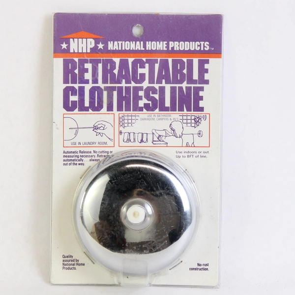National Home Products 8 Foot Nylon Retractable Clothesline NIP