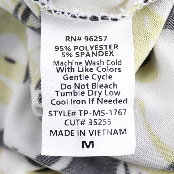 NWT Perseption Concept Chartreuse Black and White 3/4 Sleeve Top Women's Medium