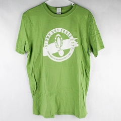 Gildan Softstyle Stomp Out Abuse Green Cotton T-Shirt Adult Size Large