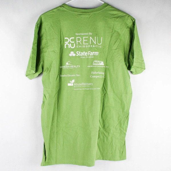 Gildan Softstyle Stomp Out Abuse Green Cotton T-Shirt Adult Size Large