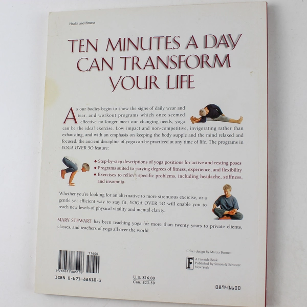 Yoga Over 50 by Mary Stewart 1994 Paperback - Good Condition, Wellness Guide