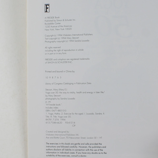 Yoga Over 50 by Mary Stewart 1994 Paperback - Good Condition, Wellness Guide