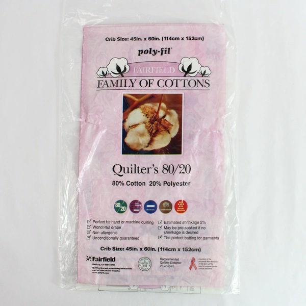 Fairfield Family Of Cottons Quilter's 80/20 Crib Size Batting 45" x 60"