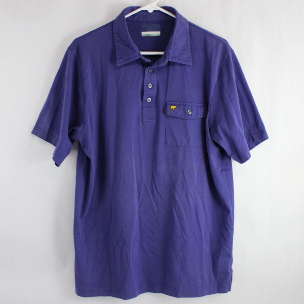 Perry Ellis Embroidered Indigo Polo Shirt Men's Size Large