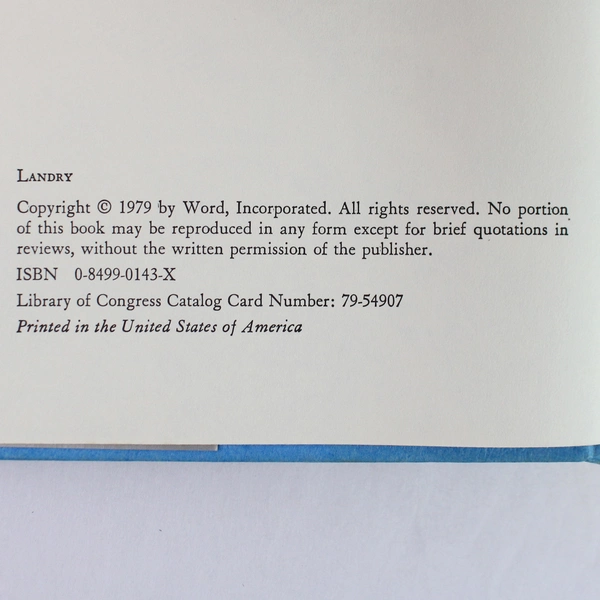 Vintage The Man Inside Landry By Bob St John 1979 Word Books Hardcover