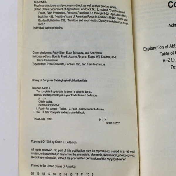 The Complete & Up-To-Date Fat Book Paperback 1993