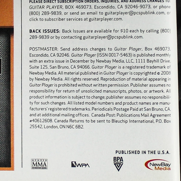 Lot of 2 Guitar Player Magazines March 2009 Brad Paisley Collectible